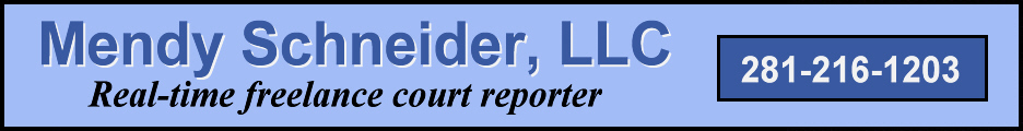  Mendy Schneider, LLC - Real-time Freelance Court Reporter 